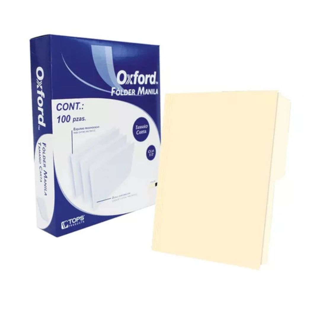 FOLDER CARTA COLOR CREMA C/100PZ OXFORD