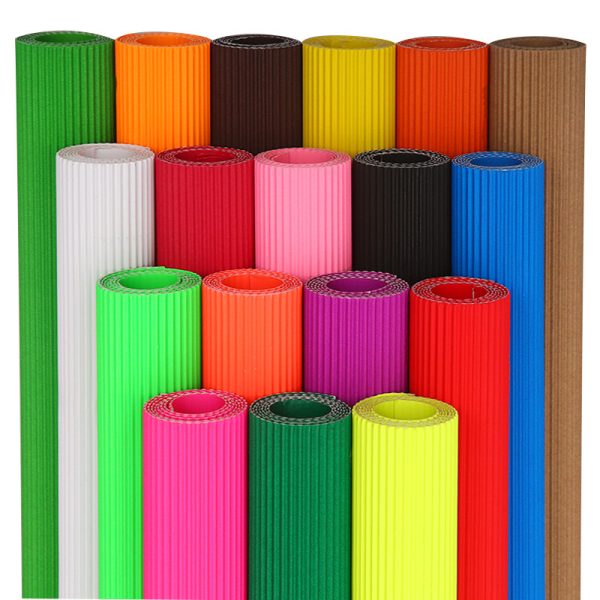 PLIEGO PAPEL CORRUGADO LISO POR COLOR 70X50CM RAYTER