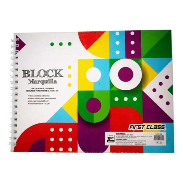 BLOCK MARQUILLA C/CHINA 20 HOJAS FIRST CLASS